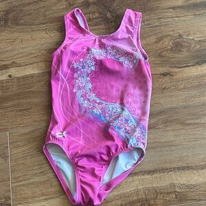 GK LEOTARD Pink Floral Swirl